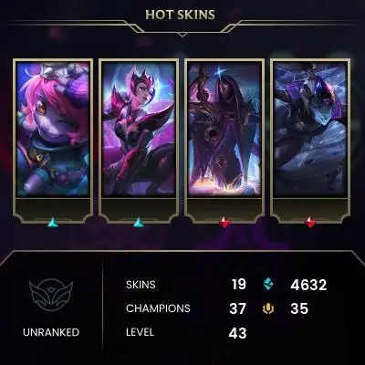 [Code 9007] Level 43 + 19 Skins / Lan / Very Cheap