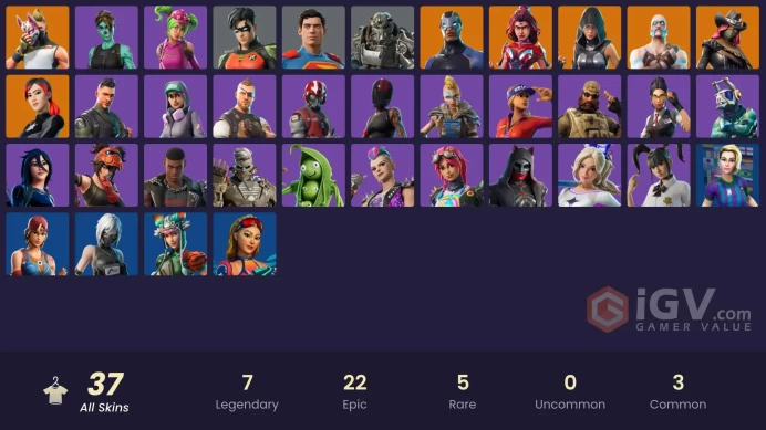 [PC] 37 skins | Og Ghoul Trooper | Valor | Ragnarok | Polarity | Calamity | Fate | Drift | Carbide | T-60 Power Armor | Superman | 50 VB
