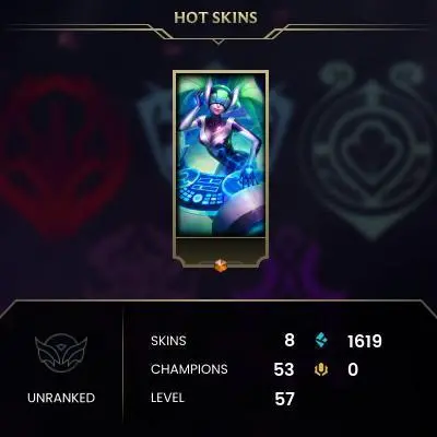 [Code 8994] Level 57 + 8 Skins / Lan / Very Cheap
