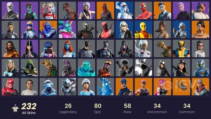 [PC/PSN/NIN] 232 skins | OG STW | Travis Scott | Astro Jack | Merry mint axe | Leviathan axe | Gold Midas | Gold Skye | OG Paradigma | 500 VB 
