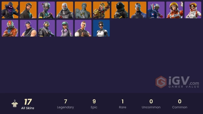 [PC/XBOX/PSN/SWITCH] 17 skins | The Reaper | Elite Agent | Sub Commander | Rogue Agent | Havoc | Wukong | Love Ranger | Dark Voyager | Carbide |