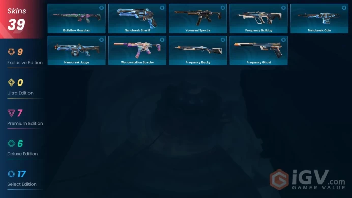 EU/TR 39 skins | Champions 2025 Butterfly Knife | Champions 2025 Vandal | EX.O Vandal | Araxys Sheriff | Araxys Outlaw | RGX 11z Pro Operator |