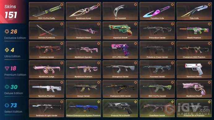 NA 151 skins | Mystbloom Kunai | Onimaru Kunitsuna | Mystbloom Judge | Mystbloom Phantom | Champions 2022 Phantom | Mystbloom Sheriff