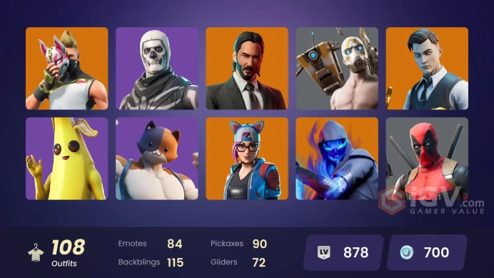 FA - [PSN/XBOX/Switch/PC] 108 skins | OG STW | Gold Midas | Gold Brutus | Merry Mint Axe | John wick | Sorana | Sentine | Catalyst | Zenith | 
