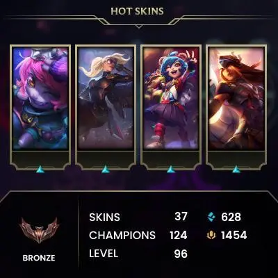 EUW -(S16) BRONZE 2(60LP) %!00WR - 114 Champ - 37 Good Skins(1 Mythic, 3 Legendary, 9 Epic)  - S4 ACC - FULL ACCES - LIFETIME WARRANTY - CHEAP