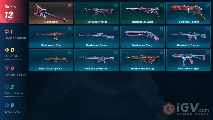 [LATAM] 12 Skins | 1 Knife | Full Acces | Heart Splitter / Heartstopper Vandal / Heartbreaker Operator |
