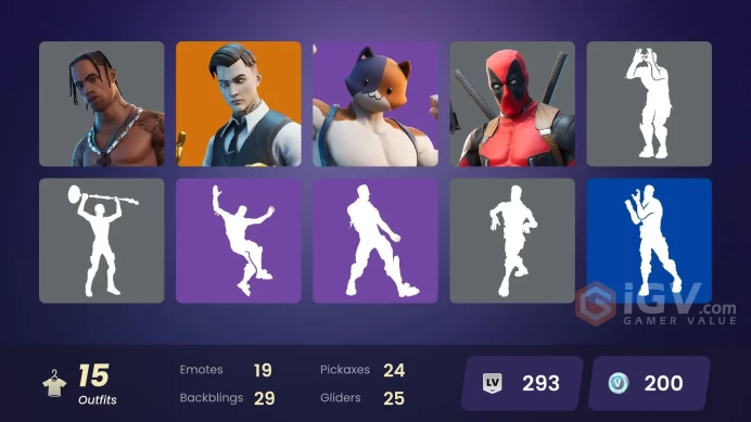 [PC/PSN] 15 skins | Travis Scott | Gear Specialist Maya | Fade | Midas | Deadpool | Skye | Dupli-Kate | TNTina | Brutus | 200 VB