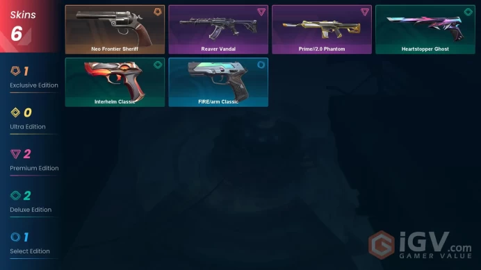 EU | 104 LVL  | 6 skins | Neo Frontier Sheriff | Reaver Vandal | Prime//2.0 Phantom | Agents 14