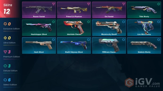 EU | 187 LVL  | 12 skins | Oni Vandal | Reaver Vandal | Prime//2.0 Phantom | Agents 23	V0001