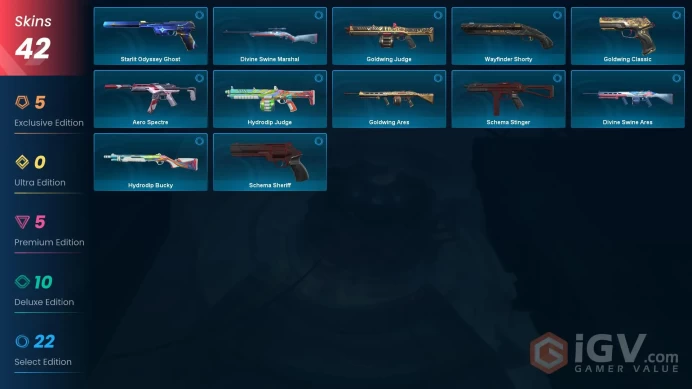 EU [ 42 TOP SKINS + 2 KNIFE ] RGX 11z Pro Vandal + Sentinels of Light Vandal + Ion Sheriff + Gaia's Vengeance Vandal / full acces