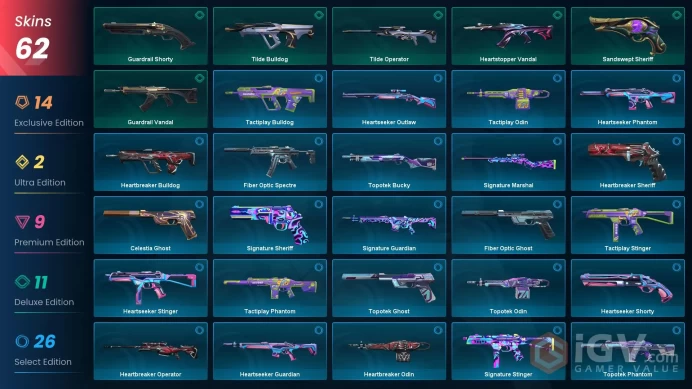 EU 62 skins | Kuronami no Yaiba | Xenohunter Knife | Prelude to Chaos Vandal | Kuronami Sheriff | Evori Dreamwings Vandal | Evori Dreamwings Gho