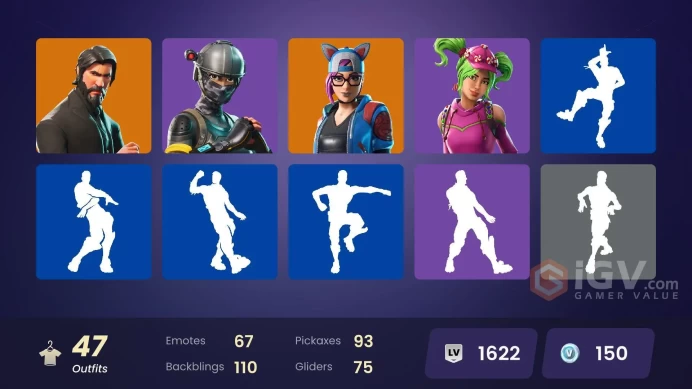 47 SKINS + THE REAPER + ELITE AGENT + TAKE THE L + MASTER CHIEF (MATTE BLACK) + BUS BANNER + ELITE'S SIGIL + SLAYER JUICE WRLD