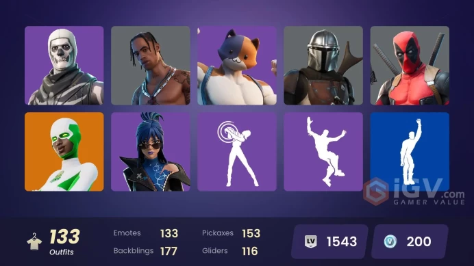 *[PC/XBOX/PSN] 133 skins | Travis Scott | Sultura | Lina Scorch | Vivi Chroma | Subzero Cryptic | Nezumi | Son Goku |