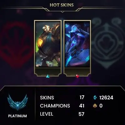 EUW -(S16) PLATIN 3(60LP) %100WR -  LAST SEASON EM2 - 41 Champ - 17 Good Skins(3 Legendary, 9 Epic) -  12..6K BE -HONOR 3 - FULL ACCES - CHEAP