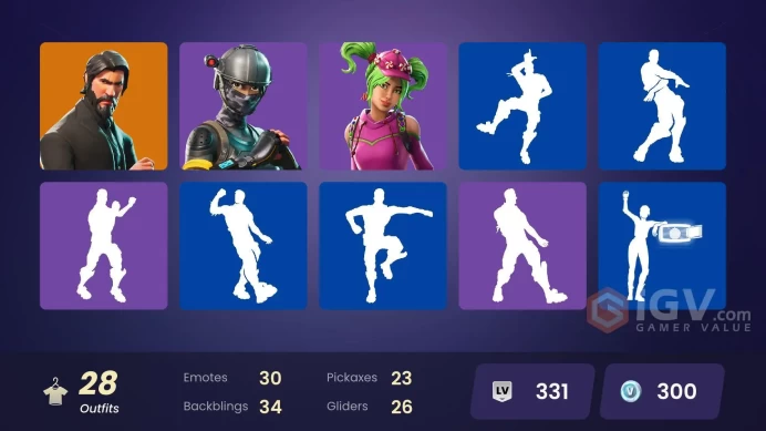 28 SKINS + THE REAPER + TAKE THE L + ELITE AGENT + FRESH + PIG THE BUTCHER + POLLY + RABBIT RAIDER + ANTONIA + ZOEY + SURF WITCH 