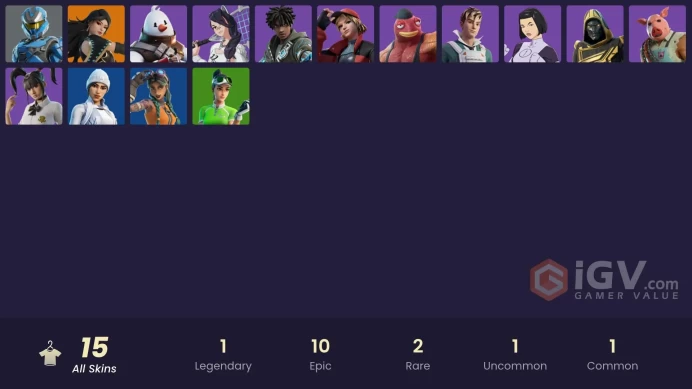 15 SKINS + MERRY MINT AXE + YUKI YUBARI + PIG THE BUTCHER + UNSC SPARTAN + FROST SQUAD + PAR PATROLLER 