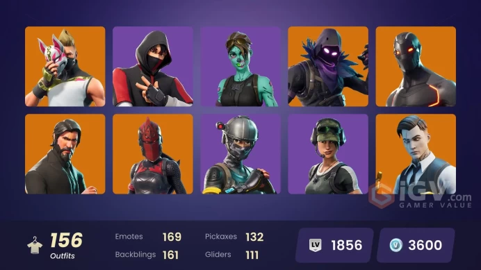 [/PC/PSN/XBOX/NINTENDO][156 skins|IKONIK|The Reaper|Elite Agent|Point Patroller|Trailblazer|Valeria|Hybrid AA216 
