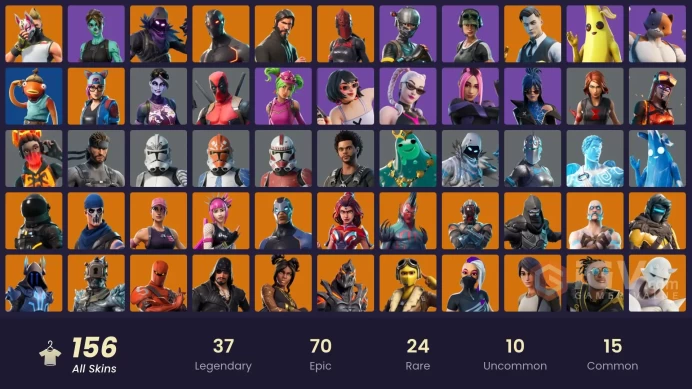 [/PC/PSN/XBOX/NINTENDO][156 skins|IKONIK|The Reaper|Elite Agent|Point Patroller|Trailblazer|Valeria|Hybrid AA216 
