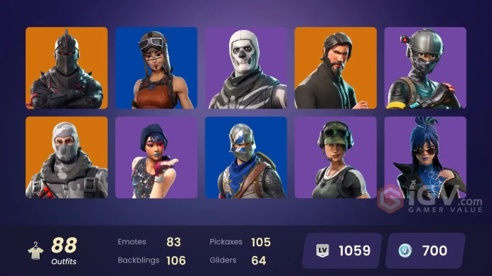[PC/PSN/XBOX] 87 skins | Og Skull Trooper | OG Raiders Revenge | Black Knight | Sparkle Specialist | The Reaper | Blue Squire | 700 VB
