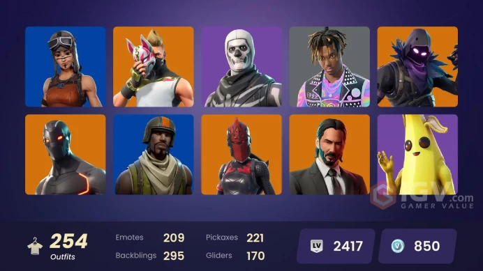*[PC/XBOX/PSN] 251 skins | OG STW | Renegade Raider | Aerial Assault Trooper | Omega (stage 5) | Rogue Agent | Luxe | Rox | Son Goku | 3450 VB
