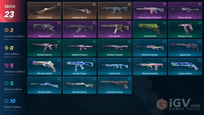 EU 23 skins / Kuronami Vandal / Reaver Vandal / Shellspire Sword / XERØFANG KnifeJno109
