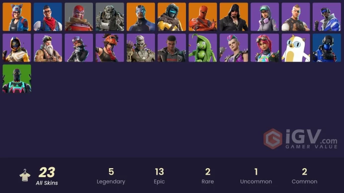 22 skins | Carbon Commando | Blue Striker | Prodigy | Carbide | Lynx | Zenith | Hybrid | Blackheart | Wastelander Magneto | 1600 VB