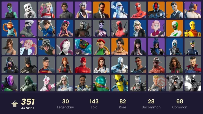 [XBOX/NIN/PC] 351 SKINS | LEVIATHAN AXE | GOLD MIDAS | NARUTO UZUMAKI | VIVI CHROMA | GRIND | DANTE | MAJOR GLORY | DUMMY SUPREME | 