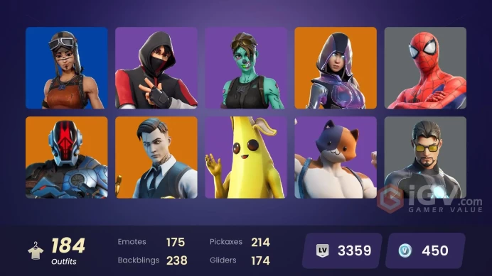[XBOX/NIN/PC] 184 SKINS | IKONIK | GLOW | LEVIATHAN AXE | RENEGADE RAIDER | GOLD BRUTUS | GOLD MIDAS | GOLD MEOWSCLES | TART TYCOON | 