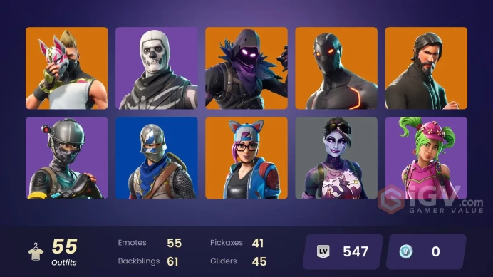 [PC] 55 skins | The Reaper | Blue Squire | Royale Knight | Elite Agent | Blue Team Leader | Rogue Agent | A.I.M. | Omega | Valor | 0 VB