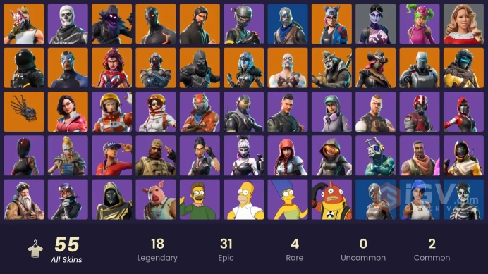 [PC] 55 skins | The Reaper | Blue Squire | Royale Knight | Elite Agent | Blue Team Leader | Rogue Agent | A.I.M. | Omega | Valor | 0 VB