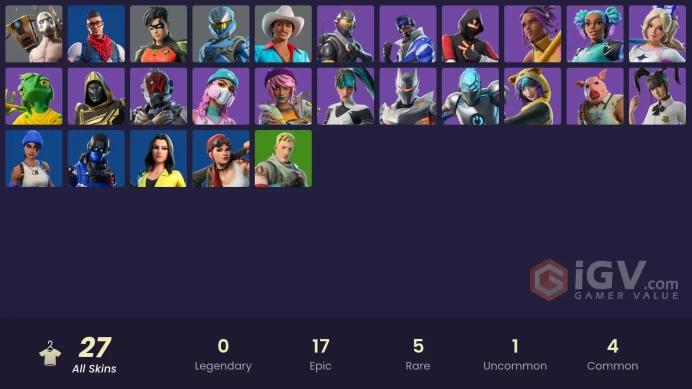 [PC/XBOX] 27 skins | IKONIK | Blue Team Leader | Rogue Agent | Blue Striker | Prodigy | Carbon Commando | UNSC Spartan | 200 VB