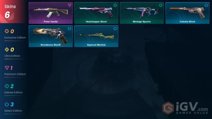 EU | 3 skins | Prime Vandal | Heartstopper Ghost | Celestia Ghost | S1981