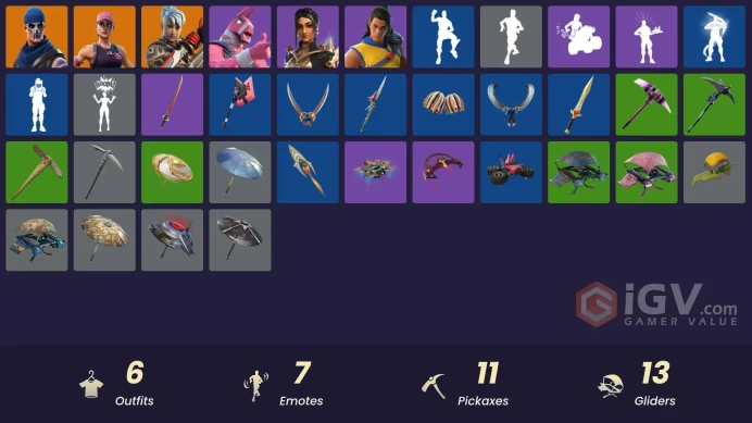 13673[PC/PSN/XBOX] OG STW|Ronin|Trailblazer Tai|Shanta|Lt. John Llama|Crimson Crest|Skirmish|Pursuit|Cozy Conch|AWR Pack|Trot Shot
