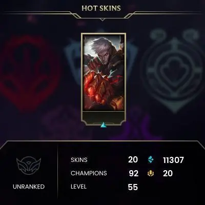 [EUW] 30+ LVL | RANKED READY | Chance Get Rare Skins, PAX, Black Alistar, UFO Corki, Victorious | NO BAN RISK | 10 Unranked Games Not Played