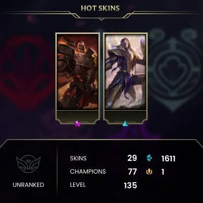 [EUW] 30+ LVL | RANKED READY | Chance Get Rare Skins, PAX, Black Alistar, UFO Corki, Victorious | NO BAN RISK | 10 Unranked Games Not Played
