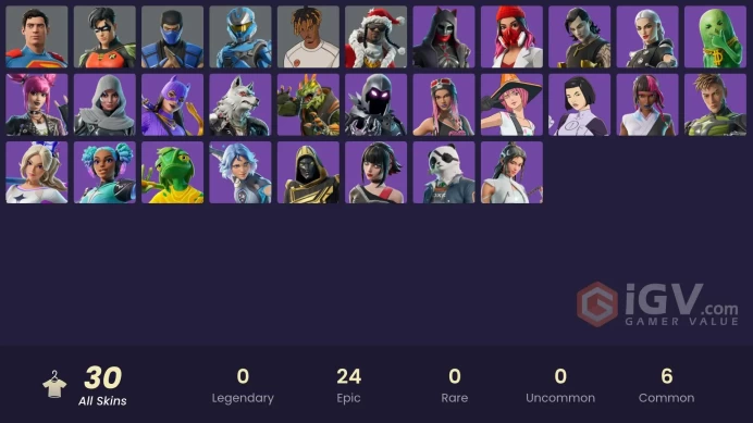 [XBOX/NIN/PC] 30 SKINS | BI-HAN | RED ARMOR | SANTA DOGG | SLAYER JUICE WRLD | SUPERMAN (PEN & INK) | RED ROBIN | DARKFIRE MORGAN MYST | 600 VB