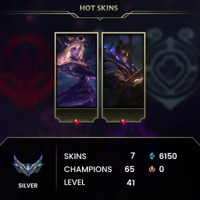 【EuW-New Season】 Silver I + 7 Skin + Changeable Mail + Instant Delivery + Lifetime Warranty + 100% Handmade & Secure + 24/7 S