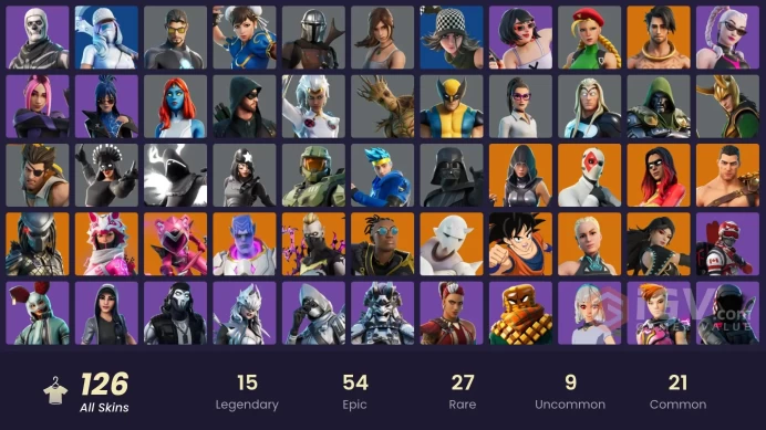 [ALL PLATFORMS]-126 Skin-Chun-Li-Heron Stance Hero-Munitions Expert-Snake Eyes-Master Chief-Yuji Itadori-FULL ACCESS-