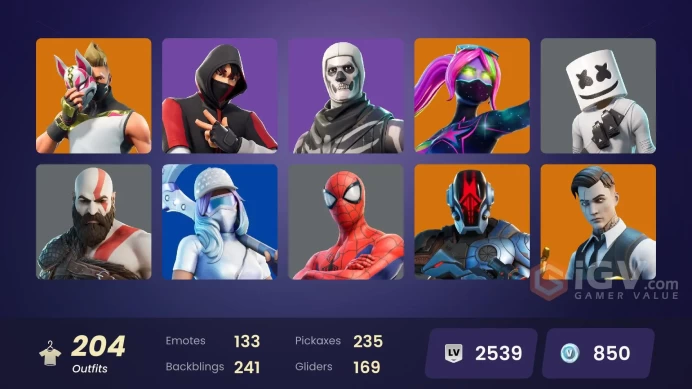[XBOX/NIN/PC] 204 SKINS | OG STW | IKONIK | LEVIATHAN AXE | GOLD KRATOS | GOLD MIDAS | GOLD BRUTUS | PRODIGY | FIXER | BLUE STRIKER | POINT PATR