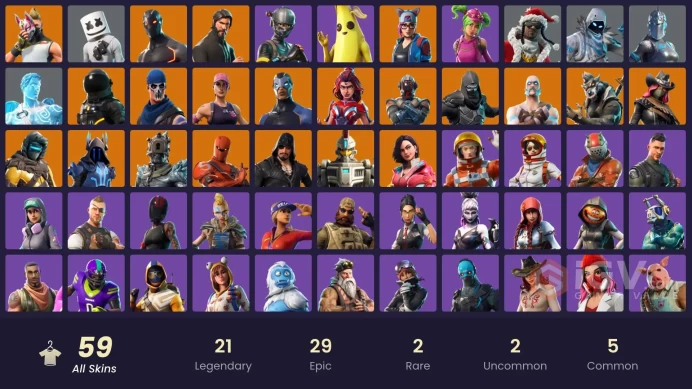 *[PC/XBOX/PSN/NINT] | 59 skins | The Reaper | Elite Agent | Candy Axe | Strong Guard | Sentinel | Calamity | Omega | Carbide | Drift | Rox 