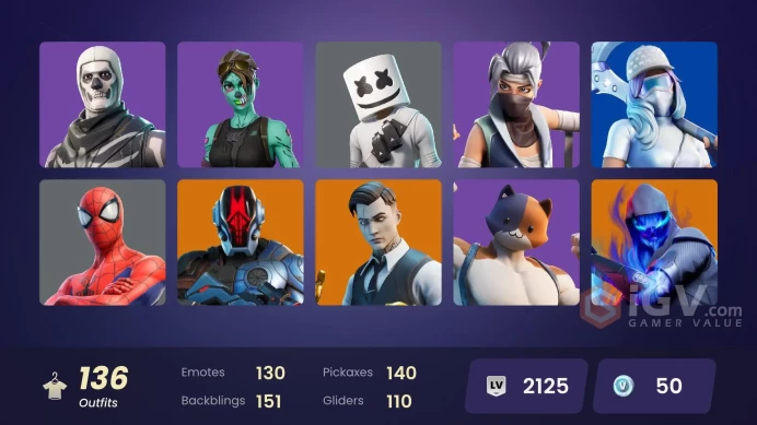 *[PC/XBOX/PSN/NINT] 136 skins | Leviathan Axe | Skull Trooper | Ghoul Trooper | Gold Midas | Gold Brutus | Gold Meowscles 