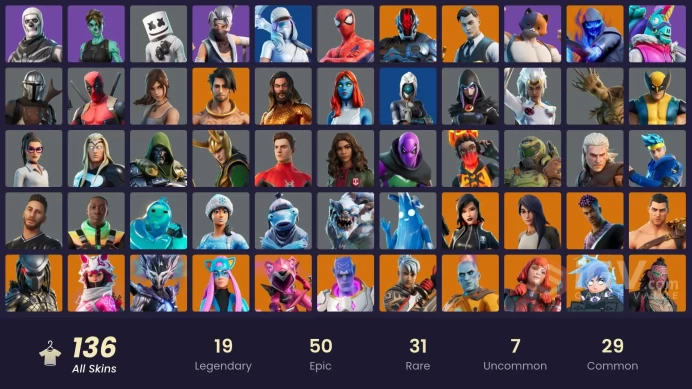 *[PC/XBOX/PSN/NINT] 136 skins | Leviathan Axe | Skull Trooper | Ghoul Trooper | Gold Midas | Gold Brutus | Gold Meowscles 