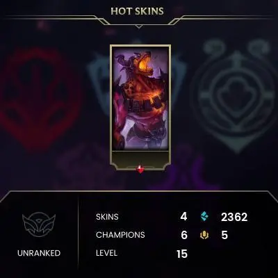 #19 [NO EMAIL ACCESS] - TR - 6 CHAMPIONS - 4 SKINS - 2362 BLUE ESSENCE - LAST PLAY JULY 2022 - SAFE 100% - WARRANTY