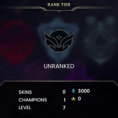 #40 [NO EMAIL ACCESS] - TR - 1 CHAMPIONS - 0 SKINS - 3000 BLUE ESSENCE - LAST PLAY OCTOBER 2019 - SAFE 100% - WARRANTY
