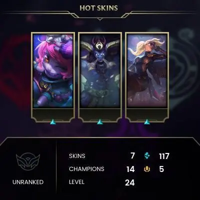 #66 [NO EMAIL ACCESS] - RU - 14 CHAMPIONS - 7 SKINS - 117 BLUE ESSENCE - LAST PLAY NOVEMBER 2023 - SAFE 100% - WARRANTY