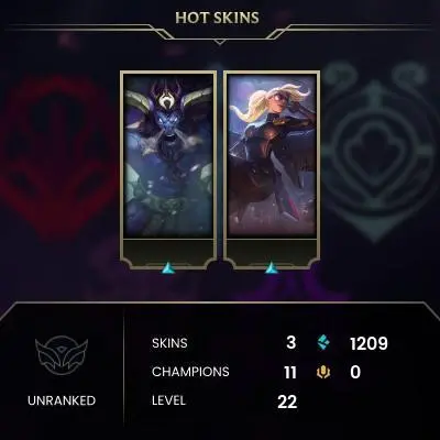 #78 [NO EMAIL ACCESS] - RU - 11 CHAMPIONS - 3 SKINS - 1209 BLUE ESSENCE - LAST PLAY SEPTEMBER 2016 - SAFE 100% - WARRANTY