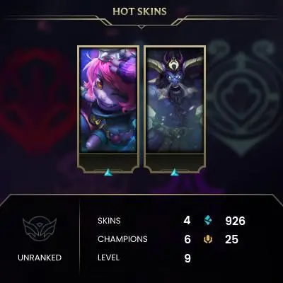 #140 [NO EMAIL ACCESS] - RU - 6 CHAMPIONS - 4 SKINS - 926 BLUE ESSENCE - LAST PLAY MAY 2019 - SAFE 100% - WARRANTY