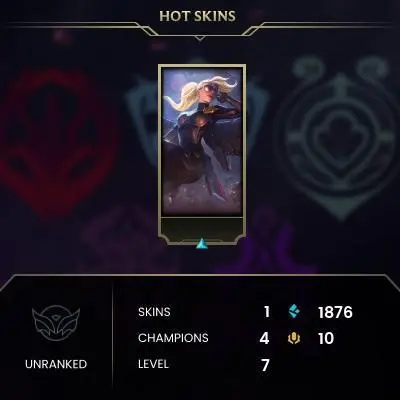 #160 [NO EMAIL ACCESS] - RU - 4 CHAMPIONS - 1 SKINS - 1876 BLUE ESSENCE - LAST PLAY SEPTEMBER 2016 - SAFE 100% - WARRANTY