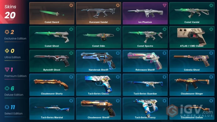Kuronami vandal-Ion Phantom-Comet Sword-1 Full battlepass-Level 125-Full access.