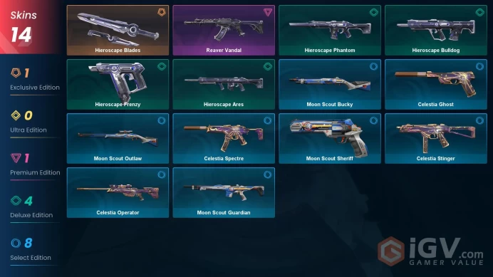 14 Skin // EU-TR // Reaver Vandal + Knife // FULL Access // Valorant Best Skins